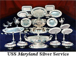 Photograph of USS Maryland Silver Service